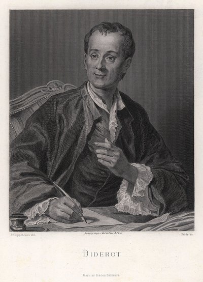 Porträt des Schriftstellers, Essayisten und Philosophen Denis Diderot 1713-1784 von French master.