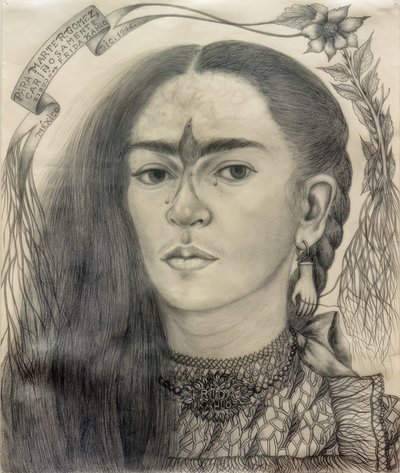 Selbstporträt gewidmet Marte R. Gómez von Frida Kahlo