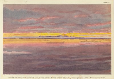 Sonnenuntergang vor der Nordküste Asiens, nördlich der Mündung des Chatanga von Fridtjof Nansen