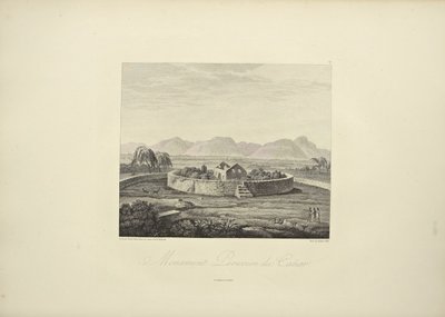Peruanisches Denkmal von Canar, gezeichnet von Gmelin, gestochen von Bouquet, Illustration aus 