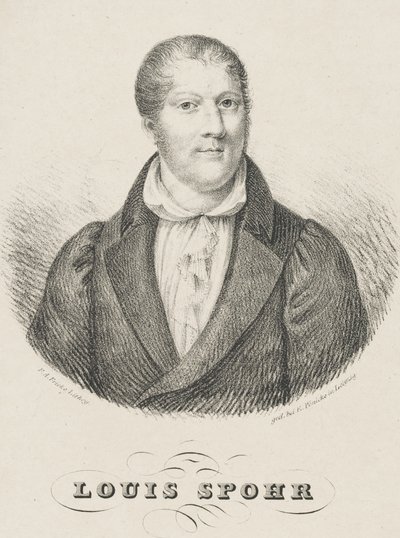 Porträt von Louis Spohr 1784-1859, ca. 1830-1840 von Friedrich August Fricke