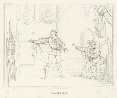 Hamlet, Akt III, Szene 4 von Friedrich August Moritz Retzsch
