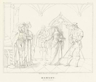 Hamlet, Akt IV, Szene 5 von Friedrich August Moritz Retzsch