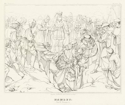Hamlet, Akt V, Szene 1 von Friedrich August Moritz Retzsch