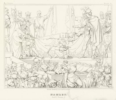 Hamlet, Akt V, Szene 2 von Friedrich August Moritz Retzsch