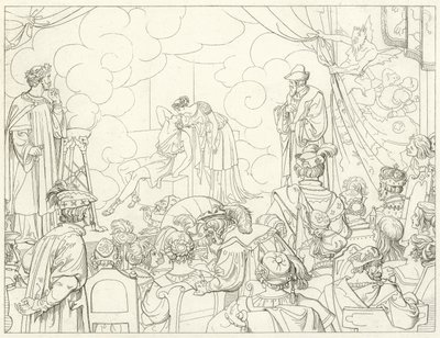 Illustration für Goethes Faust von Friedrich August Moritz Retzsch