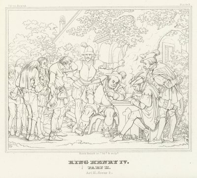 König Heinrich IV., Teil II, Akt III, Szene 2 (Gravur) von Friedrich August Moritz Retzsch