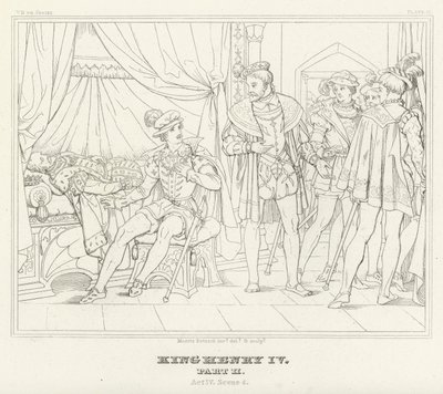 König Heinrich IV., Teil II, Akt IV, Szene 4 (Gravur) von Friedrich August Moritz Retzsch
