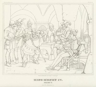 König Heinrich IV., Teil I, Akt II, Szene 4 von Friedrich August Moritz Retzsch