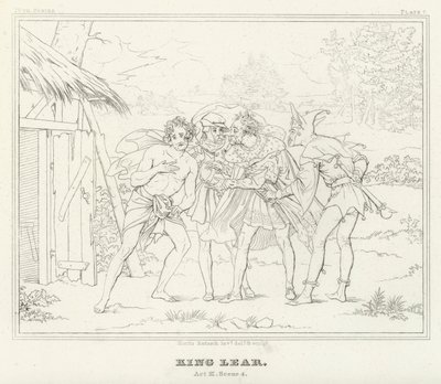 König Lear, Akt III, Szene 4 von Friedrich August Moritz Retzsch