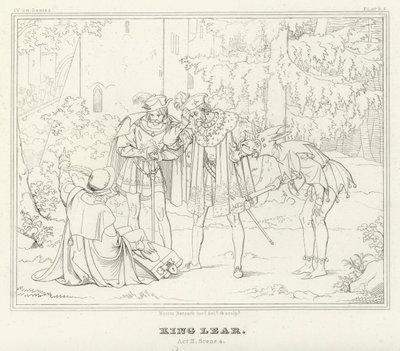 König Lear, Akt II, Szene 4 von Friedrich August Moritz Retzsch