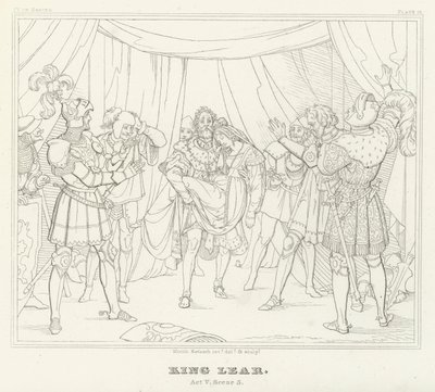 König Lear, Akt V, Szene 3 (Gravur) von Friedrich August Moritz Retzsch