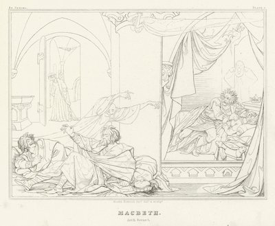 Macbeth, Akt II, Szene 1 von Friedrich August Moritz Retzsch