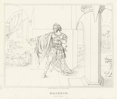 Macbeth, Akt II, Szene 1 von Friedrich August Moritz Retzsch