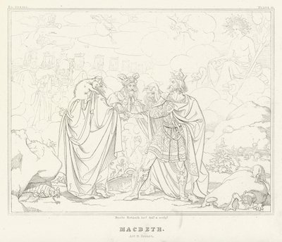 Macbeth, Akt IV, Szene 1 von Friedrich August Moritz Retzsch