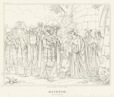 Macbeth, Akt I, Szene 6 von Friedrich August Moritz Retzsch