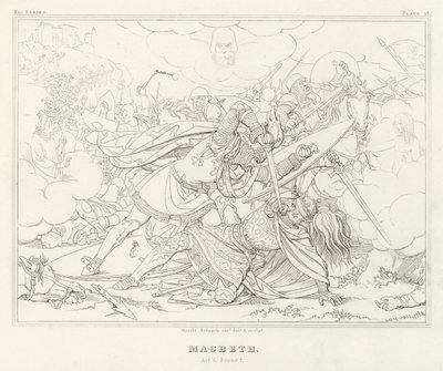 Macbeth, Akt V, Szene 7 von Friedrich August Moritz Retzsch