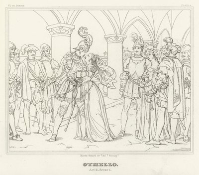 Othello, Akt II, Szene 1 von Friedrich August Moritz Retzsch