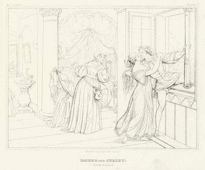 Romeo und Julia, Akt III, Szene 5 von Friedrich August Moritz Retzsch