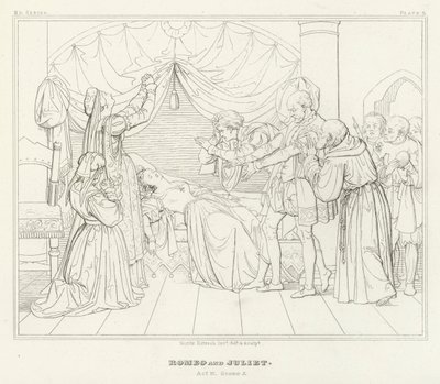 Romeo und Julia, Akt IV, Szene 5 von Friedrich August Moritz Retzsch