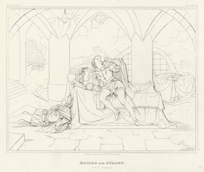 Romeo und Julia, Akt V, Szene 3 von Friedrich August Moritz Retzsch