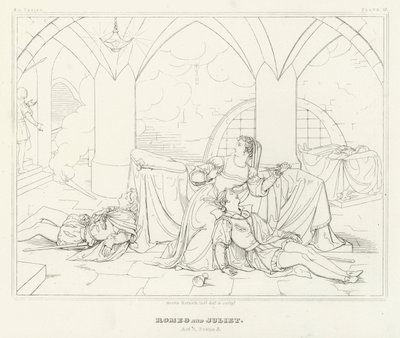 Romeo und Julia, Akt V, Szene 3 von Friedrich August Moritz Retzsch