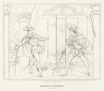 Romeo und Julia, Akt V, Szene 3 (Gravur) von Friedrich August Moritz Retzsch