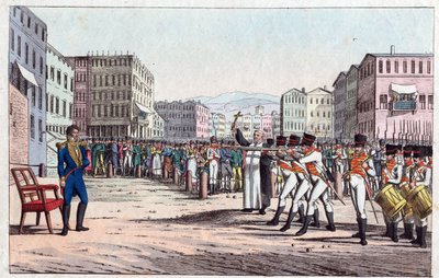 Hinrichtung von Joachim Murat durch Erschießungskommando in Pizzo Calabro, 13. Oktober von Friedrich Campe