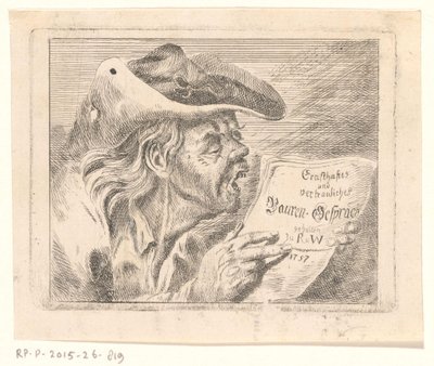 Büste eines alten Bauern mit einem Pamphlet in den Händen von Friedrich Christian Gottlieb Geyser (possibly)