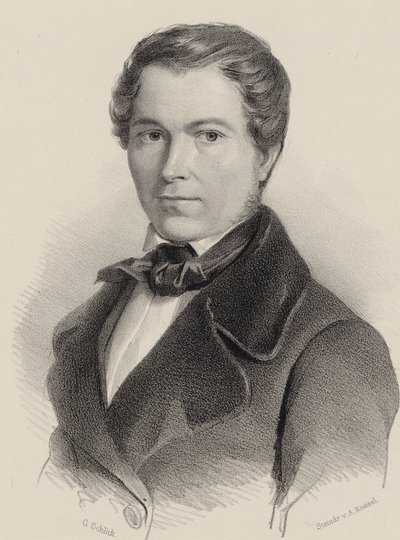 Porträt des Geigers und Komponisten Joseph Labitzky 1802-1881, 1840 von Friedrich Gustav Schlick
