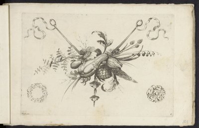 Feston mit Blumen, Blättern und Früchten von Friedrich Jacob Morisson