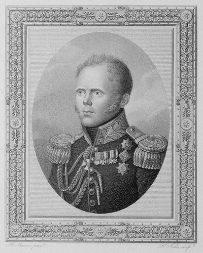 Porträt von Großfürst Konstantin Pawlowitsch von Russland 1779-1831, erstes Viertel des 19. Jahrhunderts von Friedrich John