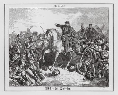 Feldmarschall Blücher in der Schlacht von Waterloo von Friedrich Kaiser