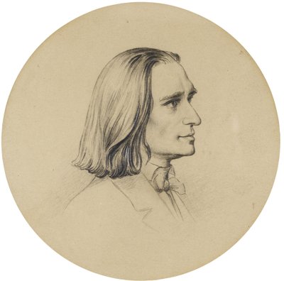 Porträt des Komponisten Franz Liszt 1811-1886 von Friedrich Preller the Elder