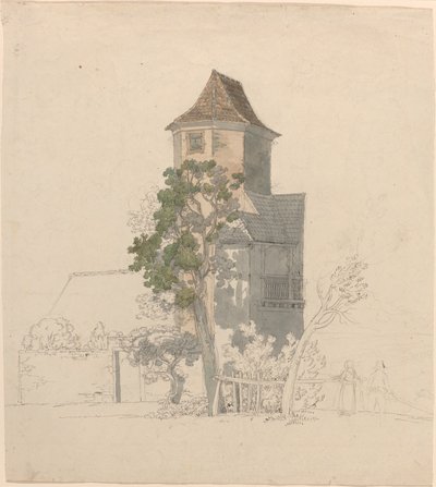 Turm eines befestigten Hauses (recto) von Friedrich Salathé