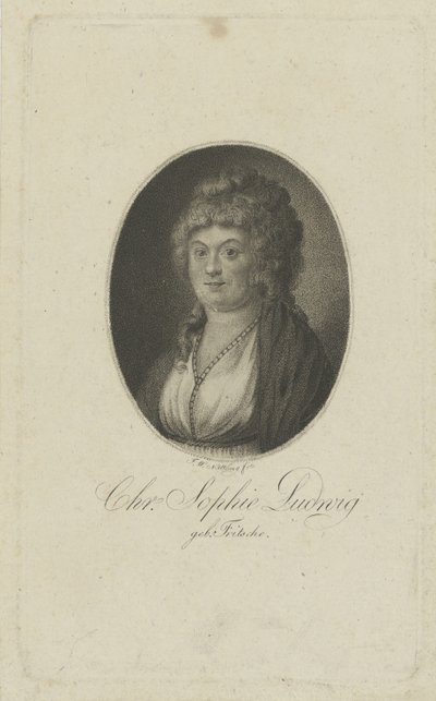 Porträt der Autorin Christiane Sophie Ludwig, geb. Fritsche 1764-1815, um 1810 von Friedrich Wilhelm Nettling