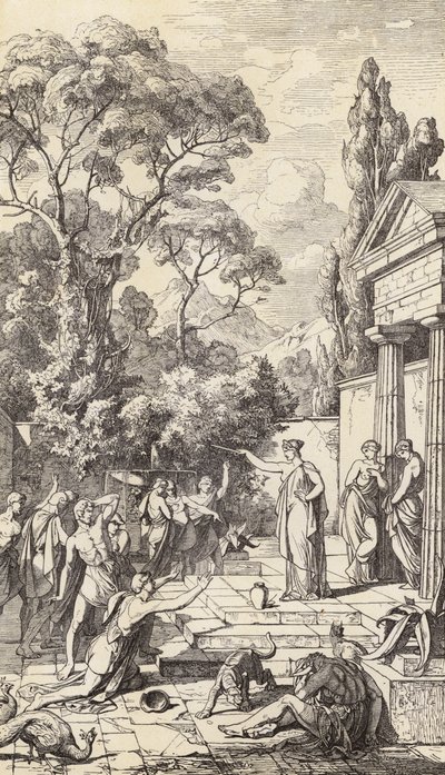 Circe wirkt ihre Magie von Friedrich the Elder Preller