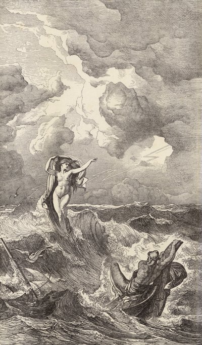 Leukothea und Odysseus von Friedrich the Elder Preller