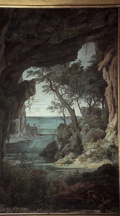 Ankunft des Odysseus auf Ithaka, Szenen aus der Odyssee von Friedrich the Elder Preller