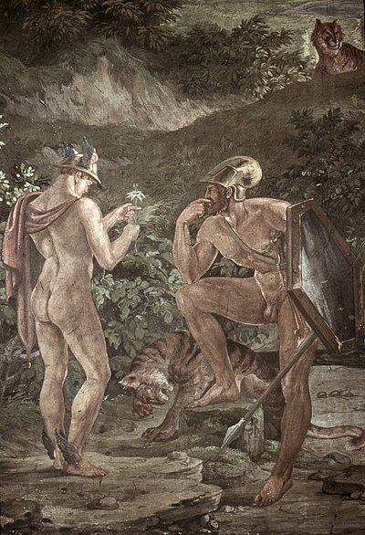 Odysseus auf der Insel der Circe, Szenen aus der Odyssee von Friedrich the Elder Preller