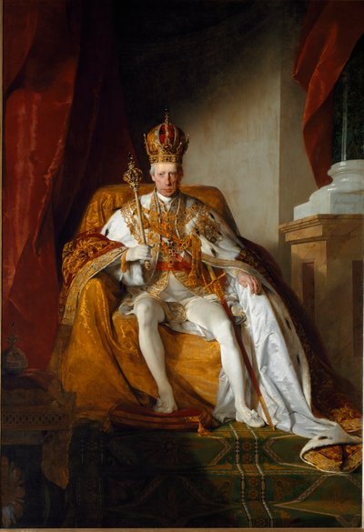 Porträt von Kaiser Franz II. von Österreich in den kaiserlichen Roben von Friedrich von Amerling