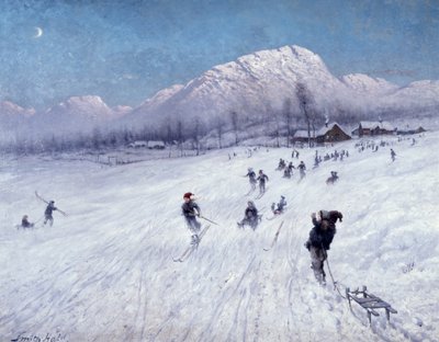 Winternachmittag unter Ulriken (Bergen) von Frithjof Smith Hald