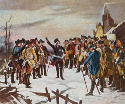 Ansprache von Friedrich dem Großen an seine Generäle am Abend vor der Schlacht von Leuthen, 5. Dezember 1757 von Fritz Roeber