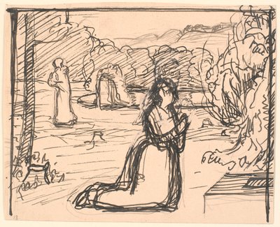 Da rang die Mutter ihre Hände, fiel auf ihre Knie... von Fritz Syberg