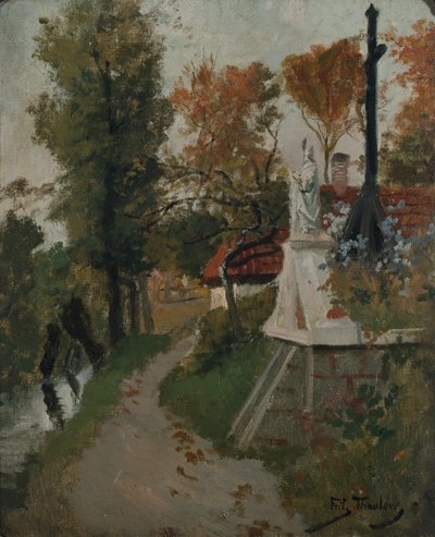 Altar und Kreuz an der Landstraße in Normandie, ca. 1900 von Fritz Thaulow