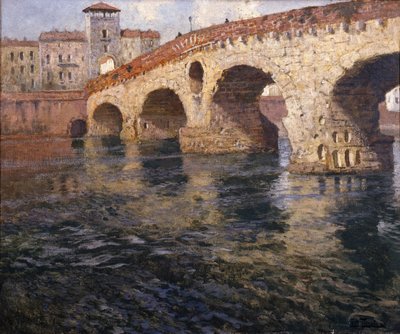 Brücke in Verona von Fritz Thaulow