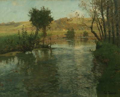 Französische Flusslandschaft, ca. 1895 von Fritz Thaulow