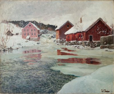 Vom Akers Fluss von Fritz Thaulow