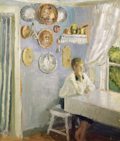 Harald am Frühstückstisch, ca. 1900 von Fritz Thaulow