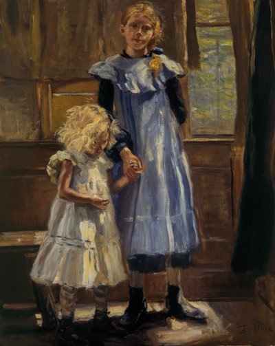 Zwei Mädchen von Fritz von Uhde